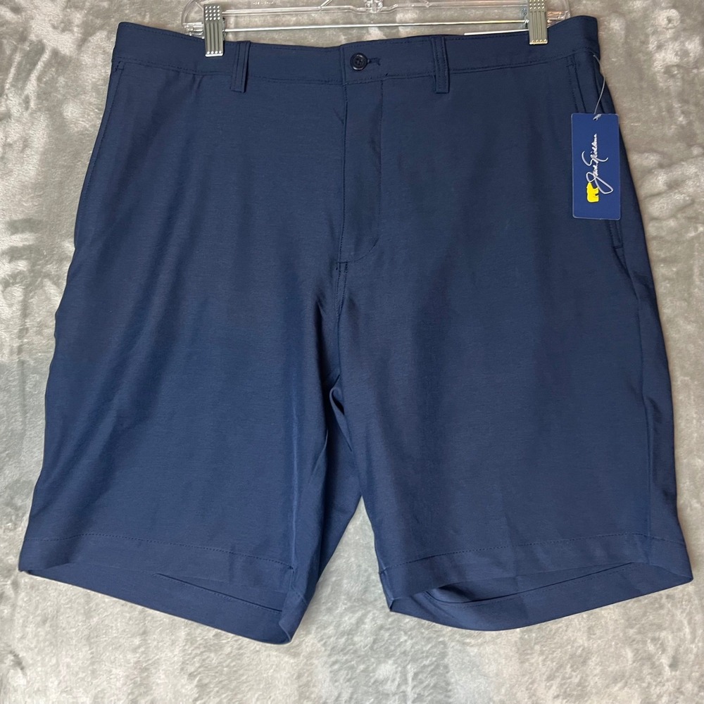 Jack Nicklaus Mens Classic Navy Golf Shorts 9 Inch Inseam W34 Active Waistband